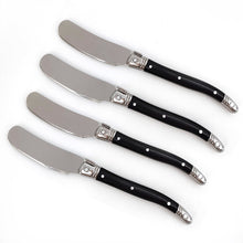 Load image into Gallery viewer, Stainless Steel Cream Knife Black Plastic Handle Butter Knife Western Tableware Small Jam Knife
