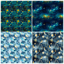 Load image into Gallery viewer, 12 Sheets/Pack Blue Starry Sky Album Clipbook Hand Account Cards Background Paper 6-Inch Pattern Sticker DIY Journal Material
