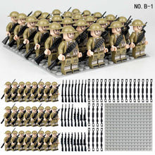 Load image into Gallery viewer, Square Array Doll B1 Package Weapon Small Particle Base Plate Assembling Minifigures Building Blocks Toy
