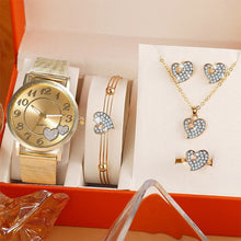 Load image into Gallery viewer, Women's Watch Luxury Boutique Steel Belt Small Dial Watch Bracelet Necklace Set
