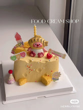 Load image into Gallery viewer, Cute Taiyaki Headgear Pink Beaver Baking Cake Topper Polymer Clay Doll Decoration

