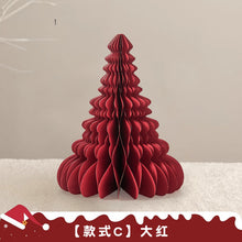 Load image into Gallery viewer, Christmas tree ornament paper folding handmade DIY desktop mini Christmas tree
