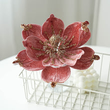 Load image into Gallery viewer, 2pcs Christmas decoration flower simulation magnolia Christmas tree decoration accessories
