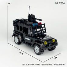 Load image into Gallery viewer, L-39 Black Police Car Small Particles Mud Yellow Jeep off-Road Vehicle Children's Building Blocks Action Figure
