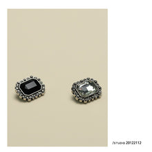 Load image into Gallery viewer, 5pcs/Set Rectangular Gem Diamond Button Metal Button Suit Jacket Buckle
