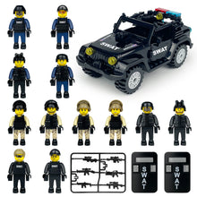 Load image into Gallery viewer, Jeep Black Special Police Doll Toy Weapon Shield Children's Small Particles Assembled Building Block Toys X001 Accessories
