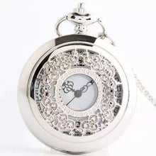 Load image into Gallery viewer, Carved Hollow Retro Watch Men's Fashion Necklace Ornament Quartz Watch Pocket Watch Flip Large Pocket Watch
