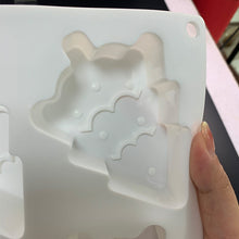 Load image into Gallery viewer, New Christmas Festival Mousse Cake Mold Christmas Tree Silicone Chocolate Mold Santa Claus Aromatherapy Candle Mould
