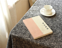 Load image into Gallery viewer, Linen Tablecloth Coffee Table Simple Solid Color round Table Fabric Japanese Cotton Linen Rectangular Tablecloth
