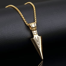 Load image into Gallery viewer, Personalized Spearhead Pendant Street Style Fashion Hip Hop Style Titanium Steel Men's Necklace
