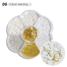 Load image into Gallery viewer, Nail Ornament Flower Bow Tie Aurora Patch Bear Rhinestone Pearl Mixed Nail Decorative Diamond Sequins
