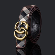 Load image into Gallery viewer, Pattern Fashion Men's and Women's Belt Business Smooth Buckle Pant Belt
