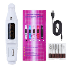 Load image into Gallery viewer, Nail Pen Grinding Machine Usb Cable Portable Manicure Nail Piercing Device Manicure Implement
