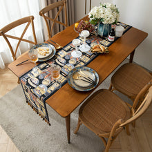 Load image into Gallery viewer, Yarn-Dyed Jacquard Table Runner Vintage Ethnic Style Tablecloth Tassel Household Polyester Dustproof Tablecloths Table Runners Tailstock Flag
