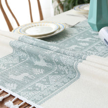 Load image into Gallery viewer, Christmas Elk Pattern Cotton Linen Dustproof Tablecloth
