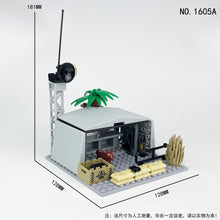 Load image into Gallery viewer, 1605a Field Command Post Post Stalking Station Small Particle Military Model Children Assembling Building Blocks Toy Weapon
