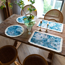 Load image into Gallery viewer, Tassel round flower placemat table towel kitchen table cloth decoration dining room long table mat

