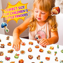 Load image into Gallery viewer, 50Pcs Thanksgiving Stickers Turkey Cartoon Animal Children Stickers Thanksgiving Graffiti Stickers
