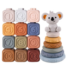 Load image into Gallery viewer, Infant Puzzle Building Blocks Cognitive Relief Square Soft Building Blocks Jenga Vinyl Building Blocks of Flexible Glue Toys
