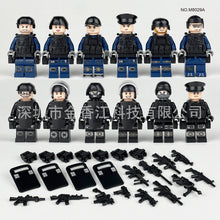 Load image into Gallery viewer, 1620# City Black Doll Weapon Military Police Doll Toy Children Building Block Accessories Toys
