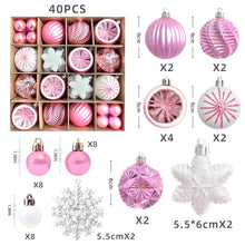 Load image into Gallery viewer, Christmas decoration 6cm electroplated ball plastic ball special-shaped painted Christmas ball gift Christmas tree pendant
