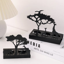 Load image into Gallery viewer, Animal Silhouette Wrought Iron Candlestick Domestic Ornaments
