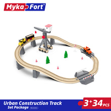 Load image into Gallery viewer, DIY Wooden Track Thomas Game Pack Children's Educational Wooden Building Blocks Assembled Compatible with Magnetic Train
