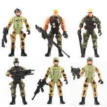 Load image into Gallery viewer, Military Soldier Model Movable Joint Elite Anti-Terrorism Special Forces 10cm Puppet Soldier Pirate Zombie

