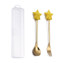 Load image into Gallery viewer, Q Christmas Dessert Spork Set Cute Doll Dessert Spoon Cartoon Tableware Fruit Fork Portable Coffee Spoon
