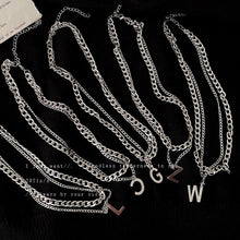 Load image into Gallery viewer, Titanium Steel Black Love Pendant Necklace Jewelry Pendant Set Decorative Jewelry
