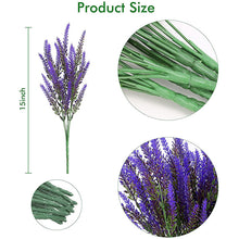 Load image into Gallery viewer, 10PCs Artificial Flowers Lavender Flower Outdoor UV-Proof Imitation Plastic Plant Fake Flower
