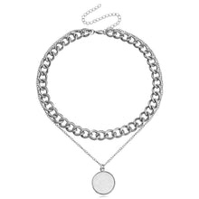 Load image into Gallery viewer, Double Layers Loving Heart Fritillary Pendant Necklace Women's Punk Style Hip Hop Female Choker Jewelry Set
