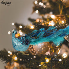 Load image into Gallery viewer, Christmas Tree Simulation Three-Dimensional Peacock Pendant Crafts Natural Feather
