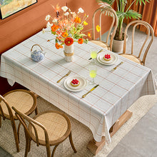 Load image into Gallery viewer, Waterproof PVC Table Cloth Oil-Proof Spill-Proof Vinyl Rectangle Tablecloth Wipeable Table Cover for Outdoor and Indoor Use

