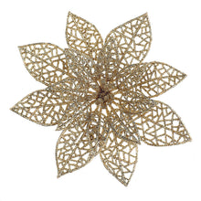Load image into Gallery viewer, 12pcs/Set Christmas Tree Decorative Flowers Double-Layer Hollow Artificial Flowers
