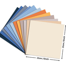 Load image into Gallery viewer, 12 Sheets/Pack Blue Orange Macaron Morandi Notebook Material Paper 6-Inch Handmade Origami Background Paper
