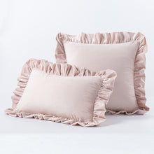 Load image into Gallery viewer, Ruffled Solid Color Pillow Cover Velvet Sofa Home Soft Backrest Cushion Cover
