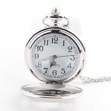 Load image into Gallery viewer, Carved Hollow Retro Watch Men's Fashion Necklace Ornament Quartz Watch Pocket Watch Flip Large Pocket Watch
