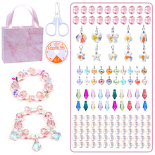 Load image into Gallery viewer, Pink Colorful Crystal DIY Beaded Bracelet Sweet Children's Bracelet Exquisite Storage Accessories Suit for Women

