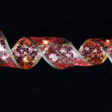 Load image into Gallery viewer, 4M Christmas Decoration Bronzing Double-Layer Silk LED Lighting Chain Ribbon
