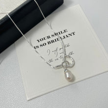 Load image into Gallery viewer, 925 Sterling Silver Natural Freshwater Pearl Necklace Ornament Women's Pendant Chain Clavicle Chain
