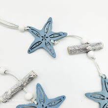 Load image into Gallery viewer, Blue Ocean Wooden Ornaments Creative Mediterranean Style Home Decoration Starfish Scallop Pendant
