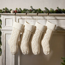 Load image into Gallery viewer, Christmas party decorations wool socks Christmas candy bag pendant love fringed socks
