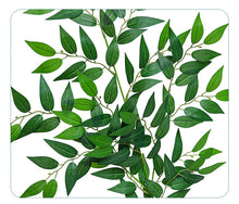 Load image into Gallery viewer, 5PCs Single Eucalyptus Tofu Pudding Banyan Leaves Artificial Green Plant Desktop Ornaments
