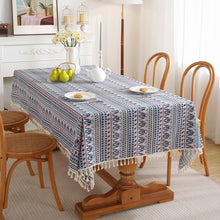 Load image into Gallery viewer, Ethnic Style Tablecloth Polyester Cotton Bohemian Pop Rectangular Dustproof Tablecloth Coffee Table Cloth Cover Towel
