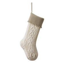 Load image into Gallery viewer, Christmas party decorations wool socks Christmas candy bag pendant love fringed socks
