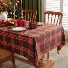 Load image into Gallery viewer, Christmas Holiday Tablecloth Red Plaid Rectangular Tablecloth
