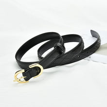 Load image into Gallery viewer, Fashionable Thin Diamond Plaid Belt Women's Korean-Style All-Matching Jeans Thin Pants Belt
