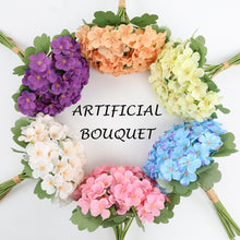 Load image into Gallery viewer, 12pcs/Set Artificial Hydrangea Wedding Bouquet Holder Simulated Pincushion Hydrangea Bouquet Home Ornamental Flower
