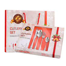 Load image into Gallery viewer, Stainless Steel Tableware Four Main Pieces Set Gift Box Wedding Gift Knife, Fork and Spoon 24-Piece Set
